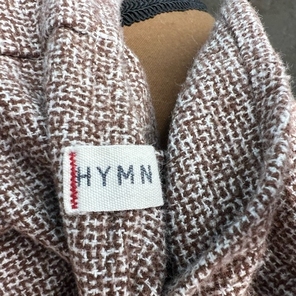 Hymn London Brown and White Thick Button Down Long Sleeve Shirt Large - Picture 7 of 9